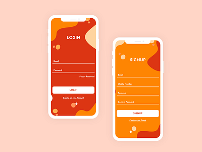 Login and signup page app design illustration logo ui ux vector web xd xd design