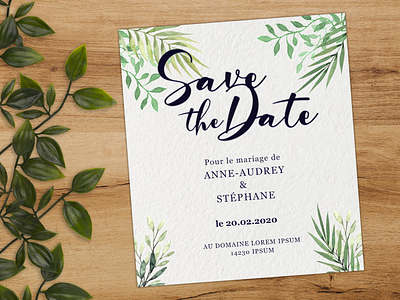 Save the Date design flyer photoshop savethedate