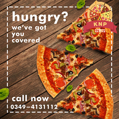 KNP Instagram Post design food pizza poster art