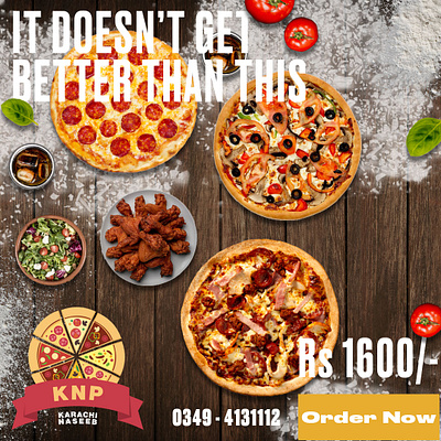 KNP Instagram Post design food pizza poster art