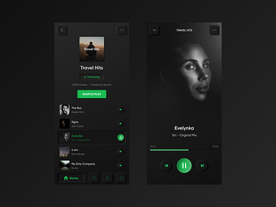 Spotify Neo design mobile app mobile ui music music player neomorphism ui