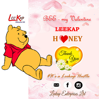 Valentine 2020 ad foresthoney graphicdesign honey honeybee leekap marketing organic socialmedia