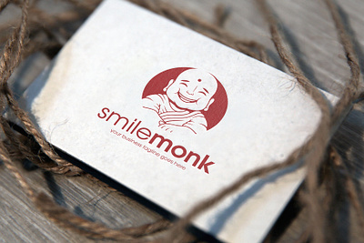 Happy Monk Logo Template brand identity branding buddha clean design creative design cute design freelance logo designer guru happy kid logo design logo template logotype meditation monk smile stock logo vector yoga zen