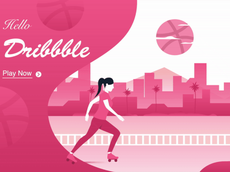 hello dribbble animation app characters design dribbble first shot flat game hello dribbble illustration illustrator ui ux vector welcome shot