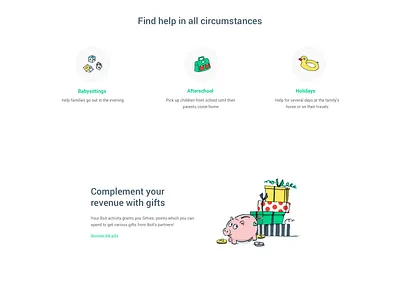 SITTERS landing page webdesig