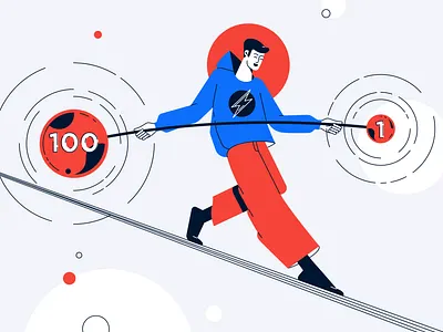 Leverage illustration vector