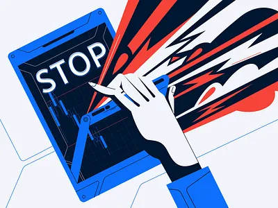 Stop loss illustration vector