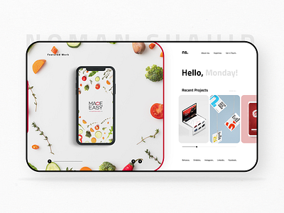 Noonstudio - Portfolio Website behance concept design digital hello hello dribble idea interaction design layout madeeasy monday noon portfolio studio template design toyota ui user experience user interface ux