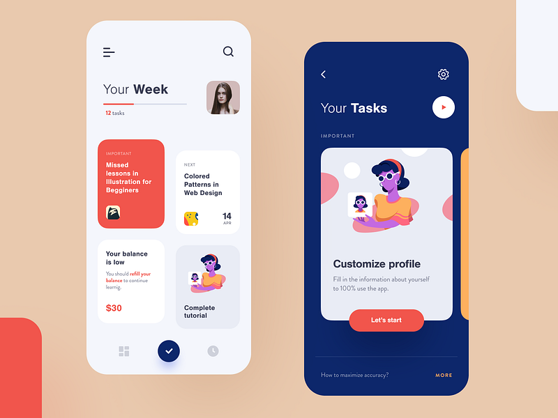 Ledge Learning App business colourful design education entrepreneur halo halo lab learning app lessons mentorship mobile product design startup tasks