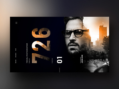 Photographer portfolio photoshop typography uidesign web design xd