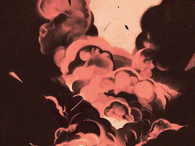 Assassination digital editorial explosion folioart illustration karolis strautniekas politics texture