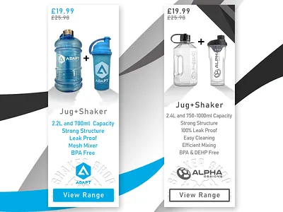 Protein Shaker Website - Side Banners banner banner ads design photoshop ui web webdesign website wordpress