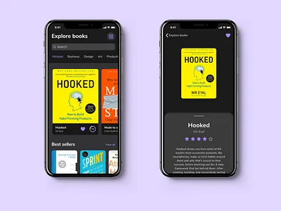 Book store application book store books branding dailyui dark mode figma interface minimal prototype reading ui uidesign ux uxdesign