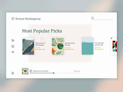 Book Author Website animation book design procreate ui ux web page