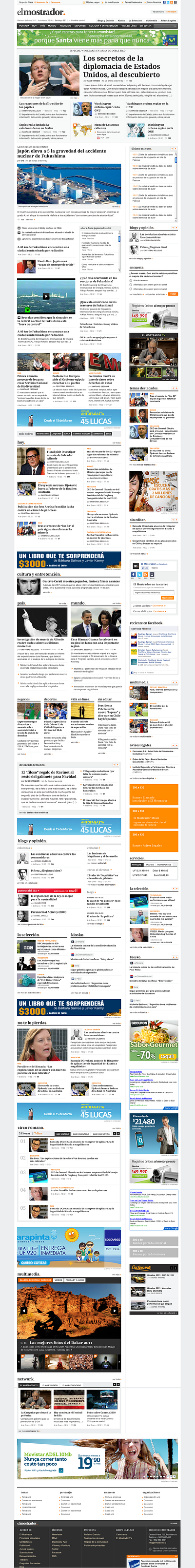 El Mostrador, Chile — 2011 newspaper website