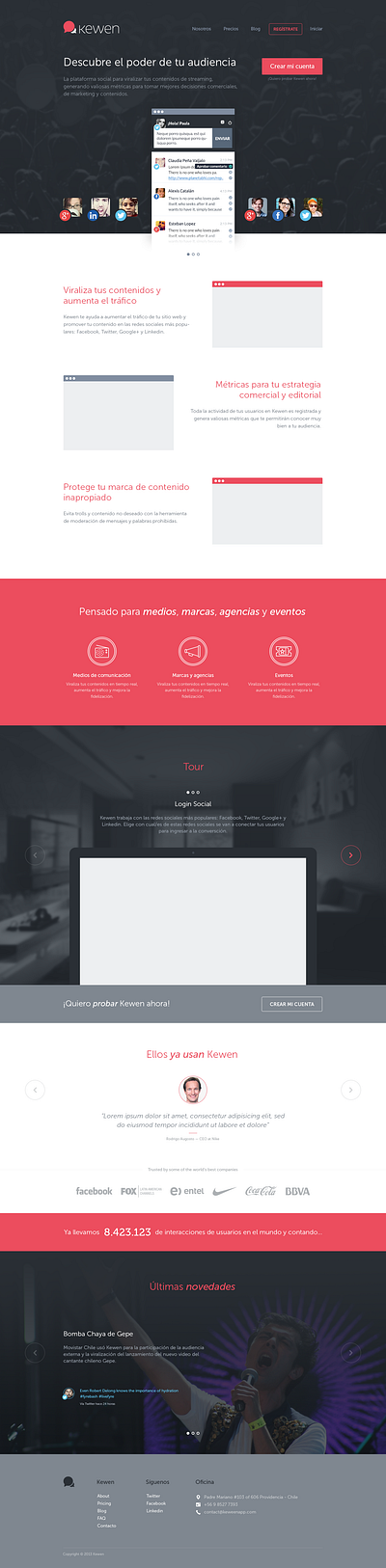 Kewen Website, Chile — 2013 design ui ux website