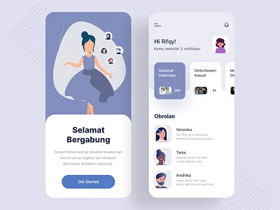 Fashion Designer Meetup 2020 trend app app design application clean dailyui designer elegant fashion group illustration ios meetup minimal minimalist mobile purple style ui ux