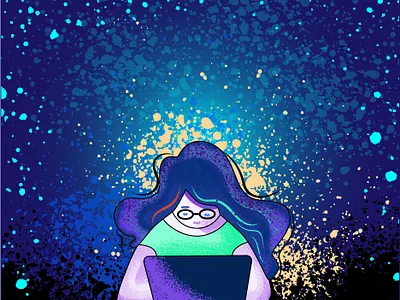 Internet lost design girl illustration grainy icon illustration illustrator vector web website