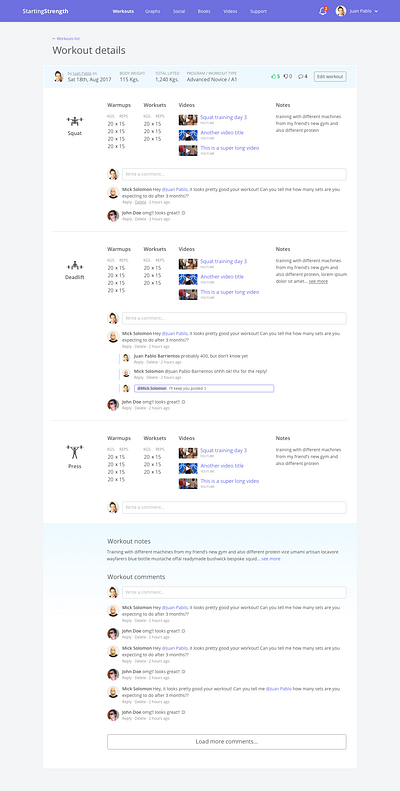 StartingStrength, Australia — 2017 panel ui ux