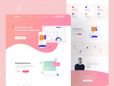 SaasPro ll Landing Page Design accessories agency app design consultancy dotpixsel fantasy financial interface iphone landingpagedesign pro saas saas app saas website ui uiux uix x