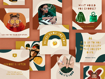 Lifestyle Blogger Template blogger instagram puzzle social media templates