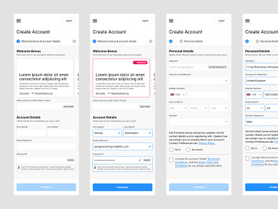 Registration Concept v2 input input fields layout registration registration form sing up ui ux