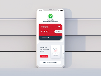 Wallet Success Screen billpayments ewallet financial app fintech app mobile banking mobile banking app mobile payments satwik pachineela satwik pachino wallet app