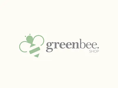 Greenbee Shop. bee branding color design ecofriendly ecologic green logo