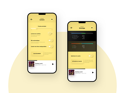 dailyUI - 007 - music app settings app dayliui minimalist mobile music neumorphism settings ui ux