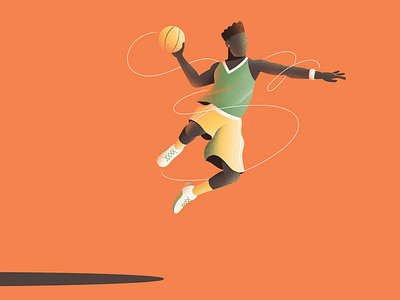 Ball ball basketball character illustration jump