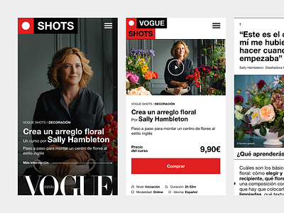 CNC SHOTS course editorial fashion layout mobile platform shots ui ux vogue