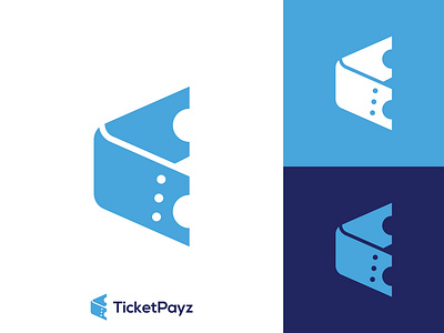 TicketPayz Logo app brand identity branding clean flat icongraphy logo logo design logo designer for hire logo mark symbol icon minimal minimalistic money bag negative space pay payment smart mark ticket ticketpayz wallet web