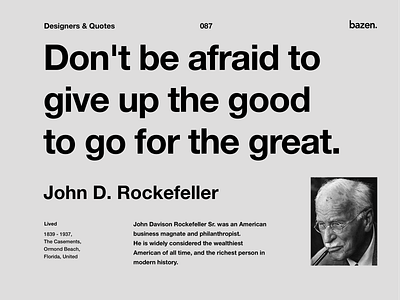 Quote - John D. Rockefeller design agency design art design quote design quotes designagency designthinking inspiration inspirational quote product design quotation quote quote design quoteoftheday quotes ui design userinterface userinterfacedesign