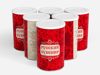 Русский сувенир branding company illustrator logo marketing package packaging photoshop print texture universe vector visual банка обёртка россия русский сувенир упаковка этикетка