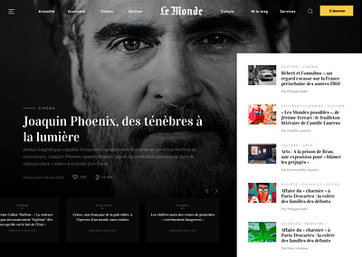 LeMonde redesign dark design news newspaper ui