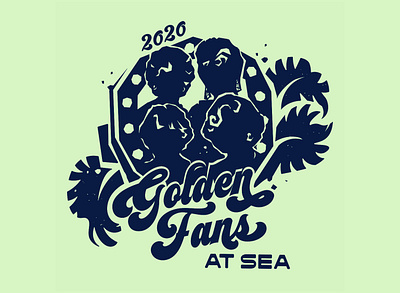 Golden Fans Illustration and Logo Work apparel design branding freelance illustrator graphic design illustration logo vector