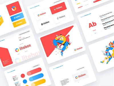 Litebox - Branding argentina blue brand guide branding color palette design identity illustration indicius litebox logo red typography vibrant yellow