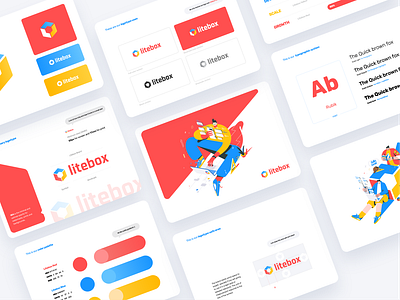 Litebox - Branding argentina blue brand guide branding color palette design identity illustration indicius litebox logo red typography vibrant yellow