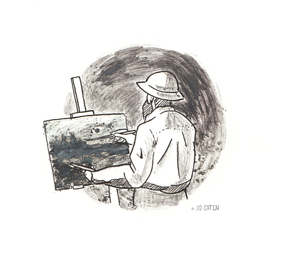 CATCH art artist catch design illustration illustration art impressionism impressionist ink inking inktober inktober2019 livepainting monet