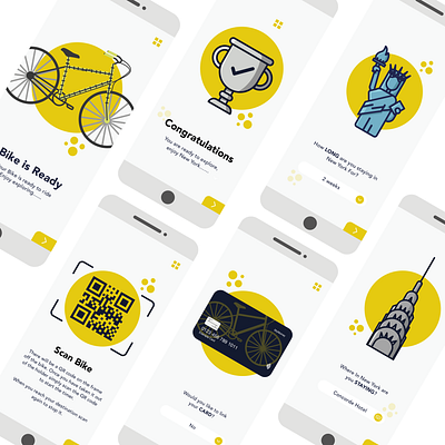 Bike Hire Ui design app design flat illustration minimal ui ux vector web website