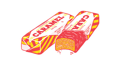 Caramels design handdrawn illustration