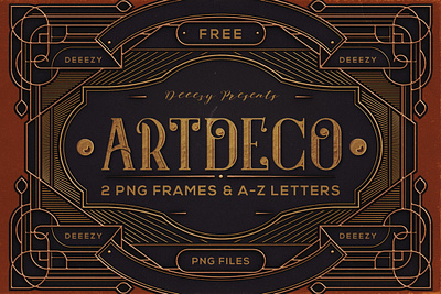 Free ArtDeco Frames & Letters artdeco decorative deeezy font free free font free graphics freebie golden letters logo metalic ornamental retro typography vintage