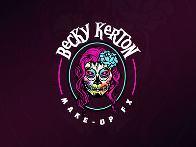 RAINBOW GLITTER SKULL LOGO DESIGN case studies casestudy dribbble gothic horror logo logo artist logo design logo designer logo designing logodesigner makeup artist prosthetics rainbow rainbow skull shot skull skull art skull logo skulls