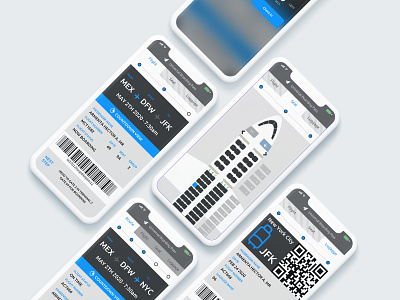 Universal Boarding Pass app boarding pass design itexico mexico minimal ui ux vector