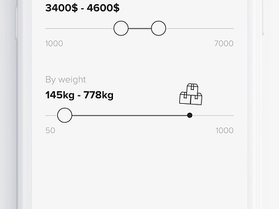 E-commerce - weight slider exploration 2d animation animated icon animation exploration filter slider ui ui animation
