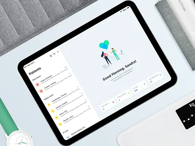 Withings MED·PRO CARE 🏥 alerts blood pressure care health heart illustration inbox iot ipad ipad app list monitoring monitoring dashboard patient remote
