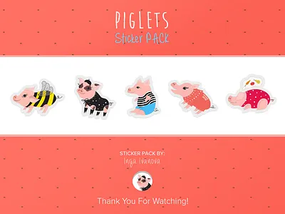Piglets stickers drawing illustration art illustrations illustrator photoshop pig piggy stickers