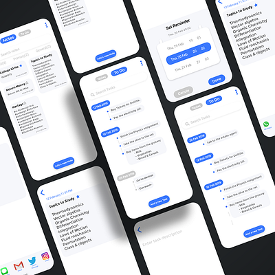 Notes app ui designs app design flat illustration minimal ui uidesign uidesigner uiinterface uiux ux