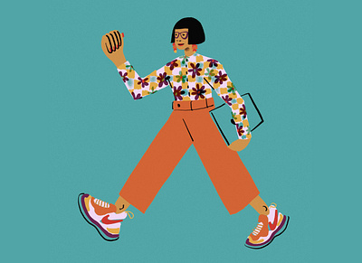 Kitkat at Work color drawing fashion illo illustration kitkatpecson leahschm leahschmidt office ootd outfit pattern person portrait procreate tech woman womenintech work workplace