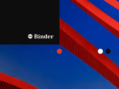 Binder binder black blue branding circle logo logotype red square unsplash white